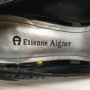 Escarpins Etienne Aigner Marron Pointure 6.5 M - Talon Bas, Motif Doré, Occasion